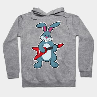 Rabbit at Music with Guitar Hoodie